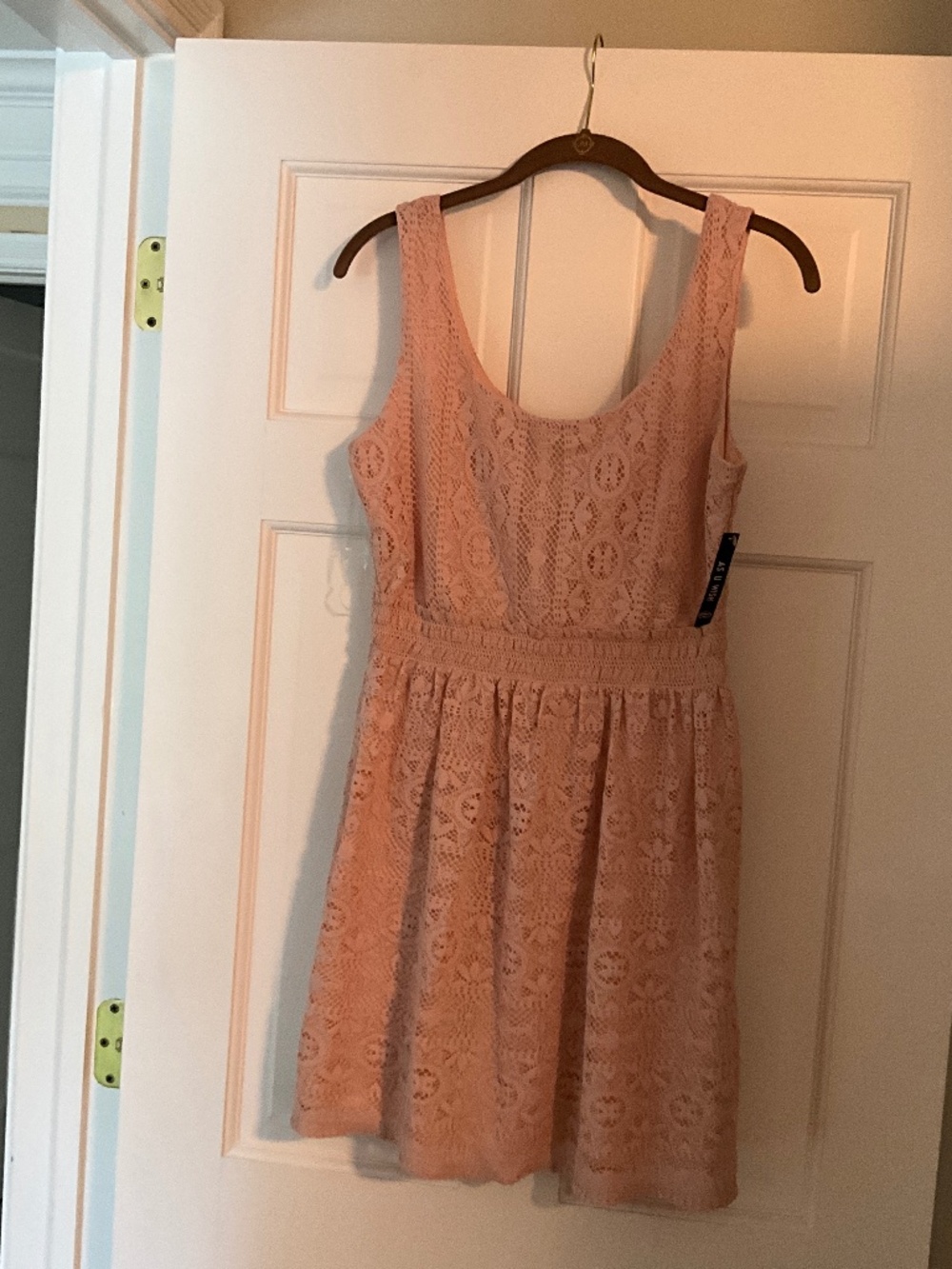 NWT As You Wish soft pink-peach lace size S